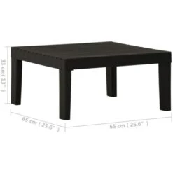 Garden Lounge Table Plastic Grey VidaXL 9 Garden Lounge Table Plastic Grey VidaXL -Outdoor Furniture Store 32166881 3