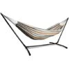 Garden Hammock With Stainless Steel Support For 2 People With Load Capacity Of 200 Kg Ideal For Camping And Beach. Color Beige -Outdoor Furniture Store 32348003 1