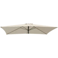 Greenbay Replacement Fabric Garden Parasol Canopy Cover For 3X2m 6 Arm Parasol - Cream