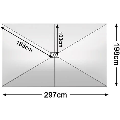 Greenbay Replacement Fabric Garden Parasol Canopy Cover For 3X2m 6 Arm Parasol - Brown 4 Greenbay Replacement Fabric Garden Parasol Canopy Cover For 3X2m 6 Arm Parasol - Brown - Image 2