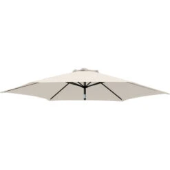 Greenbay Replacement Fabric Garden Parasol Canopy Cover For 3m 8 Arm Parasol - Cream