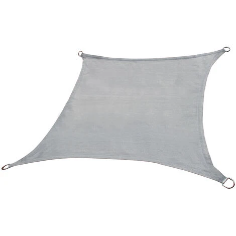 Green Bay Sun Shade Sail Square HDPE Breathable UV Block Sunscreen Awning Canopy With Free Rope 4x4m Grey 4 Green Bay Sun Shade Sail Square HDPE Breathable UV Block Sunscreen Awning Canopy With Free Rope 4x4m Grey - Image 2