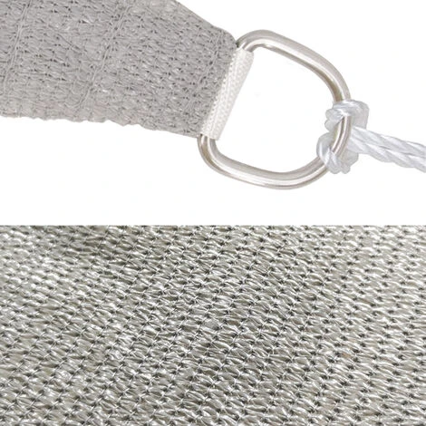 Green Bay Sun Shade Sail Square HDPE Breathable UV Block Sunscreen Awning Canopy With Free Rope 4x4m Grey 5 Green Bay Sun Shade Sail Square HDPE Breathable UV Block Sunscreen Awning Canopy With Free Rope 4x4m Grey - Image 3