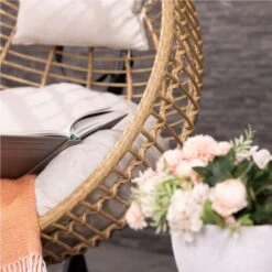 Charles Bentley Single Hanging Swing Chair H198 X Diameter 104cm Natural -Outdoor Furniture Store 32394501 3