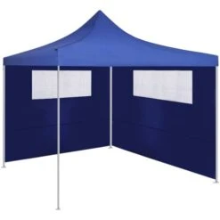 Gazebo Sidewalls With Windows 2 Pcs Blue VidaXL -Outdoor Furniture Store 32561546 4