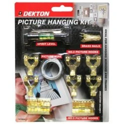 Dekton DT70534 Picture Hanging Kit Includes Hooks, Nail, Spirit Level
