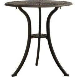 Garden Table Bronze 62x62x65 Cm Cast Aluminium VidaXL