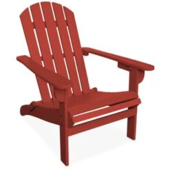 Adirondack Garden Armchair - Foldable, Wooden, Eucalyptus, Retro-style Relax Chair - Terracotta -Outdoor Furniture Store 32991560 3