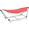 Hammock With Foldable Stand Red 1 Hammock With Foldable Stand Red -Outdoor Furniture Store 33219491 1