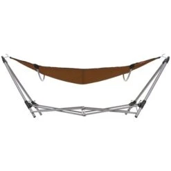 Hammock With Foldable Stand Brown -Outdoor Furniture Store 33219538 4