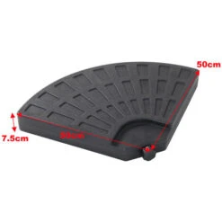 Livingandhome Banana Parasol Fan-shaped Base Stand / Water Filled 52KG / Sand Filled 66KG -Outdoor Furniture Store 33463161 5