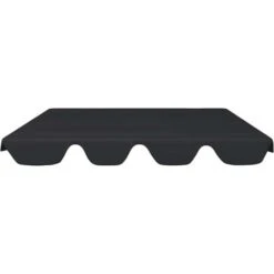 Replacement Canopy For Garden Swing Black 150/130x70/105 Cm VidaXL -Outdoor Furniture Store 33644945 4