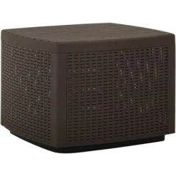 Garden Table Mocha 53x53x40 Cm Plastic VidaXL