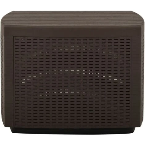 Garden Table Mocha 53x53x40 Cm Plastic VidaXL 4 Garden Table Mocha 53x53x40 Cm Plastic VidaXL - Image 2