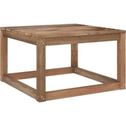 Garden Pallet Table Brown 60x60x36.5 Cm Impregnated Pine Wood VidaXL
