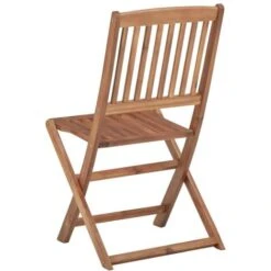 Folding Outdoor Chairs 2 Pcs Solid Acacia Wood VidaXL -Outdoor Furniture Store 33814521 5