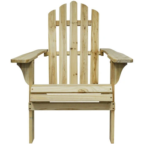 WATSONS - Adirondack Wooden Garden Chair - Natural 4 WATSONS - Adirondack Wooden Garden Chair - Natural - Image 2