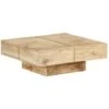 Coffee Table 80x80x28 Cm Solid Mango Wood VidaXL -Outdoor Furniture Store 34197683 1