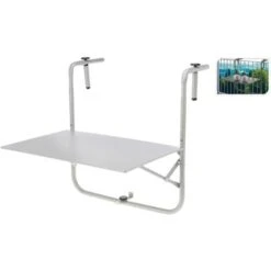 Balcony Table Matt Grey ProGarden -Outdoor Furniture Store 35336611 2