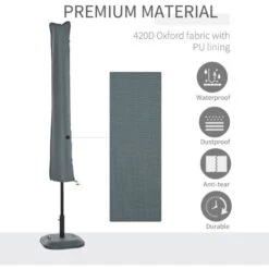 Outsunny Sun Umbrella Parasol Cover Waterproof Weatherproof Outdoor Courtyard -Outdoor Furniture Store 3539775 4