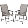 Livingandhome Set Of 2 Brown Garden Patio Folding Chairs