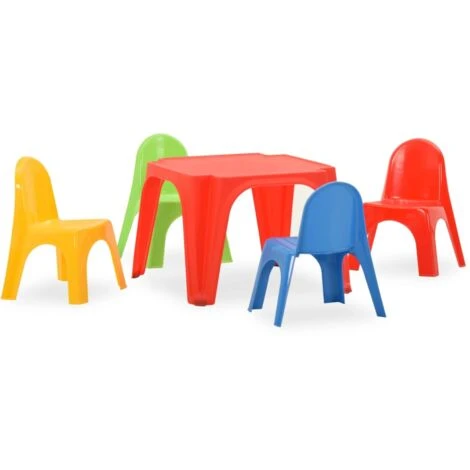 Children's Table And Chair Set PP VidaXL 3 Children's Table And Chair Set PP VidaXL