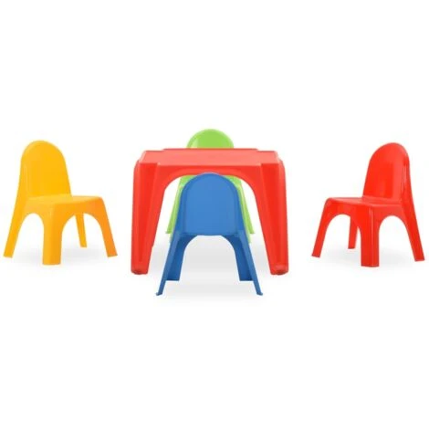 Children's Table And Chair Set PP VidaXL 4 Children's Table And Chair Set PP VidaXL - Image 2