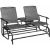 2 Seater Garden Swing Glider Lounge Chair Patio Rocking Armchair W/ Center Table