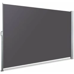 VOUNOT 1.6 X 3 M Side Awning Retractable, Privacy Screen For Patio, Garden, Balcony, Terrace, Black