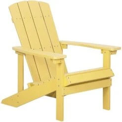 Outdoor Lounger Chair Yellow Plastic Wood With Footstool For Patio Yard Adirondack 10 Outdoor Lounger Chair Yellow Plastic Wood With Footstool For Patio Yard Adirondack -Outdoor Furniture Store 37331074 4
