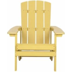 Outdoor Lounger Chair Yellow Plastic Wood With Footstool For Patio Yard Adirondack 11 Outdoor Lounger Chair Yellow Plastic Wood With Footstool For Patio Yard Adirondack -Outdoor Furniture Store 37331074 5