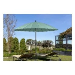 2.6m Teal Turquoise Garden Parasol Umbrella With Crank And Tilt Function - Large Cocktail Steel Metal Sun Shade Garden Shelter Furniture Parasol For Patio, Garden, Outdoor, Camping -Outdoor Furniture Store 37394299 3