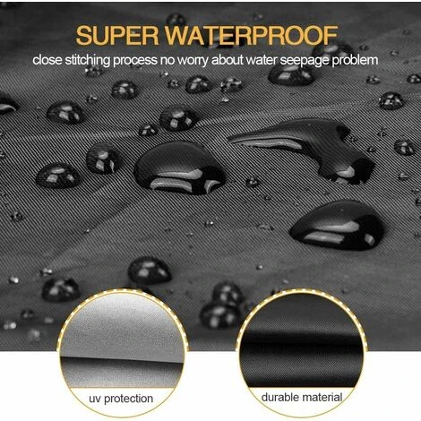 Garden Furniture Cover, Waterproof And Dustproof Protective Cover Tarpaulin Garden Cover, Polyester Garden Furniture Cover For Garden Living Room And Patio Furniture - Black SOEKAVIA 7 Garden Furniture Cover, Waterproof And Dustproof Protective Cover Tarpaulin Garden Cover, Polyester Garden Furniture Cover For Garden Living Room And Patio Furniture - Black SOEKAVIA - Image 5