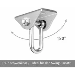 LITZEE 360 Rotatable Stainless Steel Ceiling Hook For Concrete Wood, Hammock, Porch Chair, Swing, Yoga And Over 450 Kg 180 Drehung -Outdoor Furniture Store 38403097 4