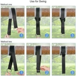 LITZEE Straps For Outdoor Hammocks, Length 150 Cm With Suspension Straps For Swings / Tree Guards, Locking Capacity Up To 550 Kg -Outdoor Furniture Store 38403402 4