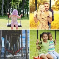 LITZEE Straps For Outdoor Hammocks, Length 150 Cm With Suspension Straps For Swings / Tree Guards, Locking Capacity Up To 550 Kg -Outdoor Furniture Store 38403402 5