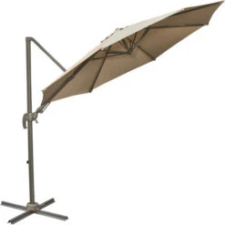 Outsunny 3(m) Cantilever Parasol 360° Rotation Roma Umbrella With Tilt Crank