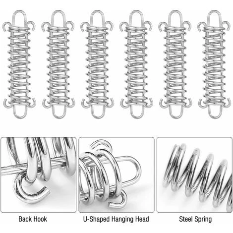 Tensioner Spring, 10 Pcs Spring Rope Buckle, Tent Spring Buckles, Absorber Spring, Tension Spring For Shade Sail, Tarp, Tent, Wire Mesh SOEKAVIA 5 Tensioner Spring, 10 Pcs Spring Rope Buckle, Tent Spring Buckles, Absorber Spring, Tension Spring For Shade Sail, Tarp, Tent, Wire Mesh SOEKAVIA - Image 3