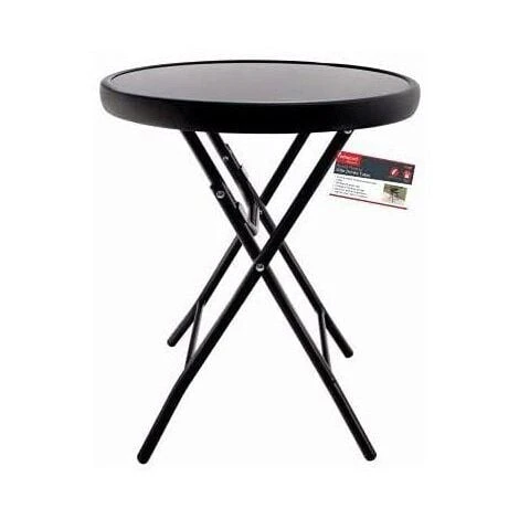 40cm Black Round Folding Side Drinks Table 3 40cm Black Round Folding Side Drinks Table