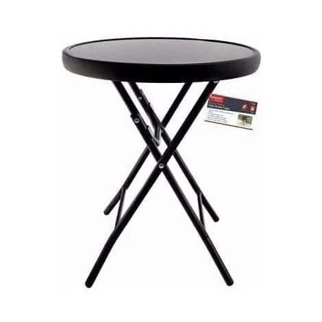 40cm Black Round Folding Side Drinks Table 4 40cm Black Round Folding Side Drinks Table - Image 2