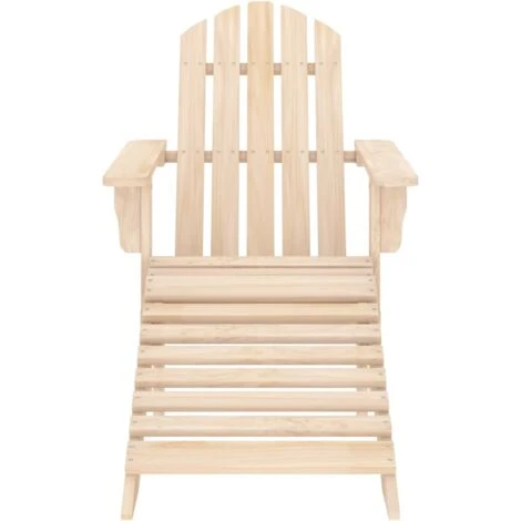 Garden Adirondack Chair With Ottoman Solid Fir Wood VidaXL 4 Garden Adirondack Chair With Ottoman Solid Fir Wood VidaXL - Image 2