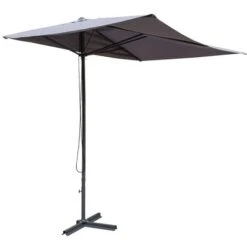 Powder-coated Steel Frame Half Parasol