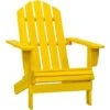 Garden Adirondack Chair Solid Fir Wood Yellow VidaXL