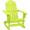 Garden Adirondack Rocking Chair Solid Fir Wood Green VidaXL -Outdoor Furniture Store 39775448 1