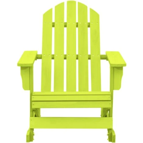 Garden Adirondack Rocking Chair Solid Fir Wood Green VidaXL 4 Garden Adirondack Rocking Chair Solid Fir Wood Green VidaXL - Image 2