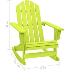 Garden Adirondack Rocking Chair Solid Fir Wood Green VidaXL 9 Garden Adirondack Rocking Chair Solid Fir Wood Green VidaXL -Outdoor Furniture Store 39775448 3