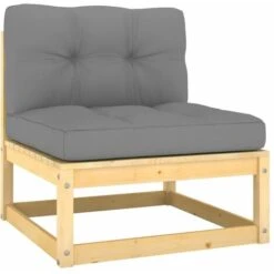 6 Piece Garden Lounge Set With Cushions Solid Wood Pine VidaXL -Outdoor Furniture Store 40500876 5