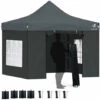 VOUNOT 3x3m Heavy Duty Gazebo With 4 Sides, Pop Up Gazebo Fully Waterproof Party Tent With Roller Bag And Leg Weights, Grey 2 VOUNOT 3x3m Heavy Duty Gazebo With 4 Sides, Pop Up Gazebo Fully Waterproof Party Tent With Roller Bag And Leg Weights, Grey -Outdoor Furniture Store 40604590 1