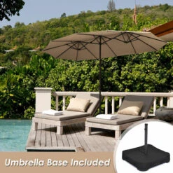 4.6m Double-Sided Parasol Outdoor Extra Large Umbrella W/ Solar LED Lights -Outdoor Furniture Store 40633928 3