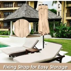 4.6m Double-Sided Parasol Outdoor Extra Large Umbrella W/ Solar LED Lights -Outdoor Furniture Store 40633928 4